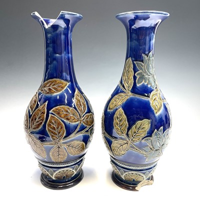 Lot 861 - A pair of 19th century Lambeth Doulton...