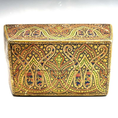 Lot 1046 - An Indian kashmiri box, 19th century, finely...