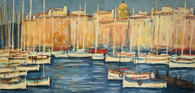 Lot 564 - Yann REBECQ (1955) Saint Tropez Oil on canvas...