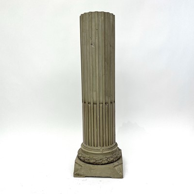 Lot 3181 - A painted pine column torchere, early 20th...