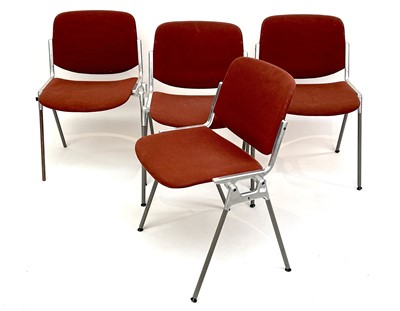 Lot 3187 - A set of four Castelli stacking chairs, with...