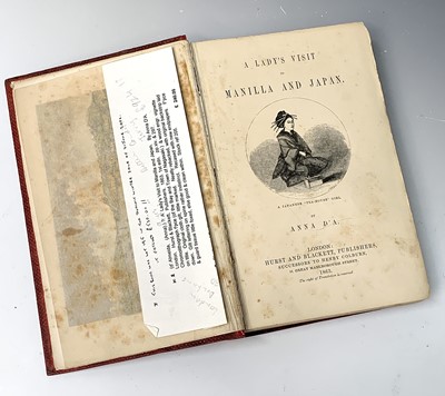 Lot 378 - ANNA d' ALMEIDA. 'A Lady's Visit to Manilla...
