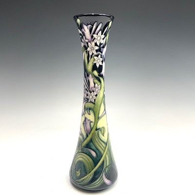 Lot 1054 - A Moorcroft Isis pattern vase, of tall waisted...