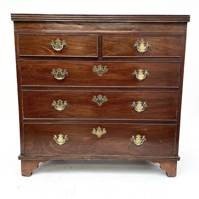 Lot 3195 - A 19th century mahogany chest of two short and...