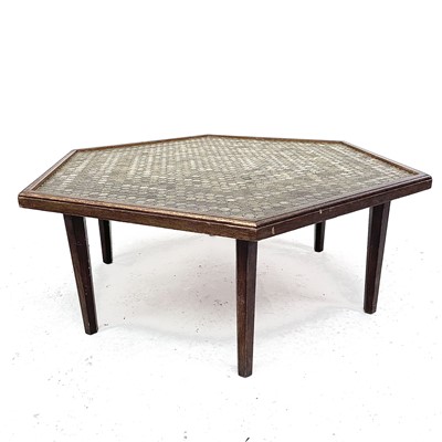 Lot 3197 - An unusual hexagonal occasional table, the...