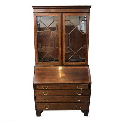 Lot 3201 - An Edwardian mahogany and satinwood banded...