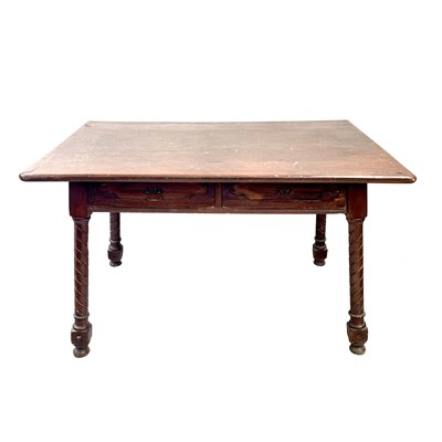 Lot 3203 - A Spanish oak side table, 19th century, with a...