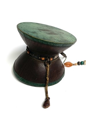 Lot 10 - A Tibetan damaru drum, 19th century, the...