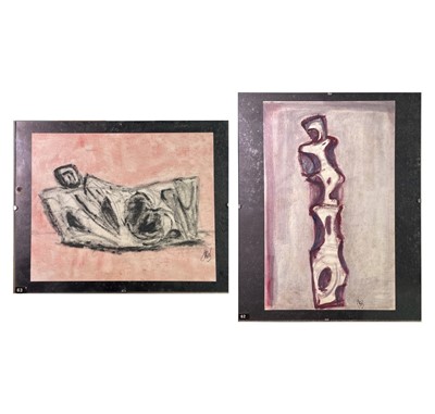 Lot 1503A - June Barrington-Ward 1922-2002 Two abstract...