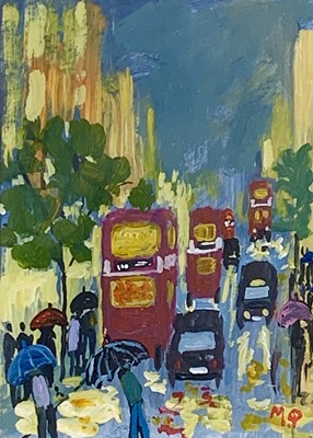 Lot 566 - Michael QUIRKE (1946) London Street Acrylic on...