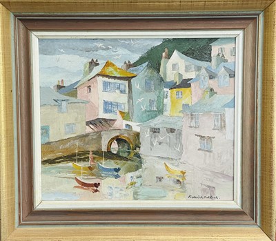 Lot 217 - Frederick T.W. COOK (1907-1982) Polperro Oil...