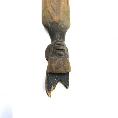 Lot 372 - An African wood carved figure together with...