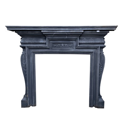 Lot 619 - A Victorian style cast iron fire surround...