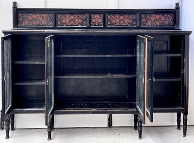 Lot 3000 - A late Victorian Aesthetic movement ebonised...