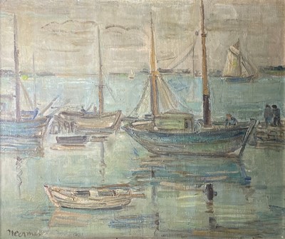 Lot 542 - Jules NEERMAN (1900-1967) Le Port Oil on...