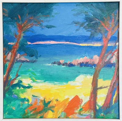 Lot 333 - John MILLER (1931-2002) Tresco Pine Trees Oil...