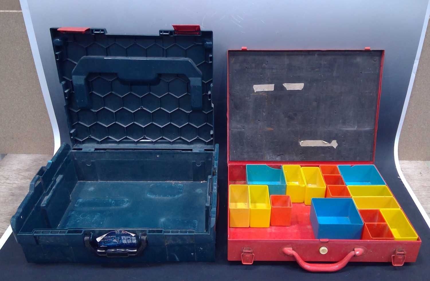 Lot 284 Three Metal Screwfix Storage Boxes. 44cm by
