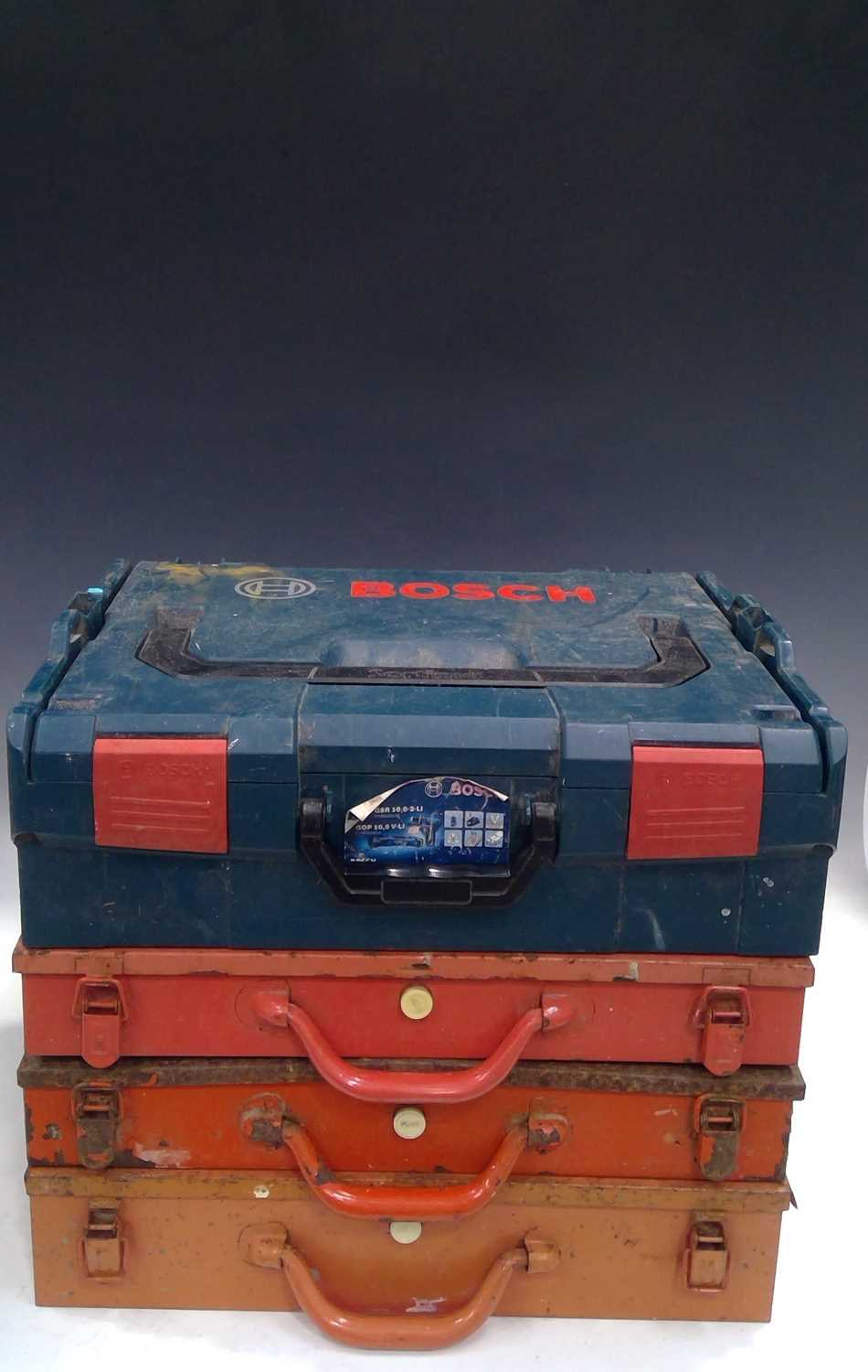 Lot 284 Three Metal Screwfix Storage Boxes. 44cm by