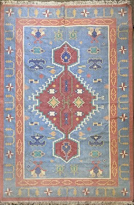 Lot 1233 - A Persian kelim rug, 20th century, the blue...