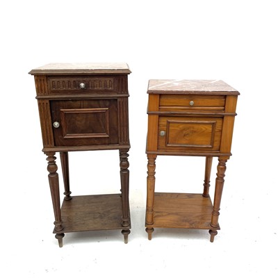 Lot 3089A - A 19th century French walnut bedside cabinet...