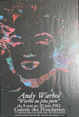 Lot 653 - Andy Warhol Exhibition Poster