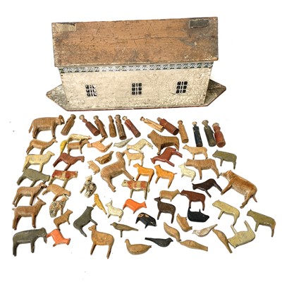 Lot 630 - Noah's Ark with Animals. A late 19th century...