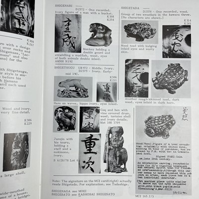 Lot 543 - GEORGE LAZARNICK. Netsuke & Inro Artists, and...
