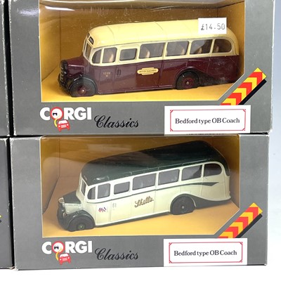 Lot 635 - Corgi Bedford OB Die Cast Coaches. A box...