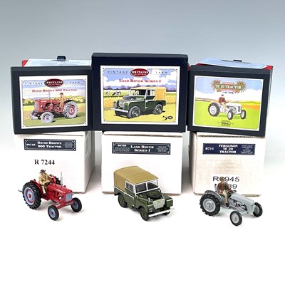 Lot 647 - Britains Die Cast boxed Tractors and Series I...