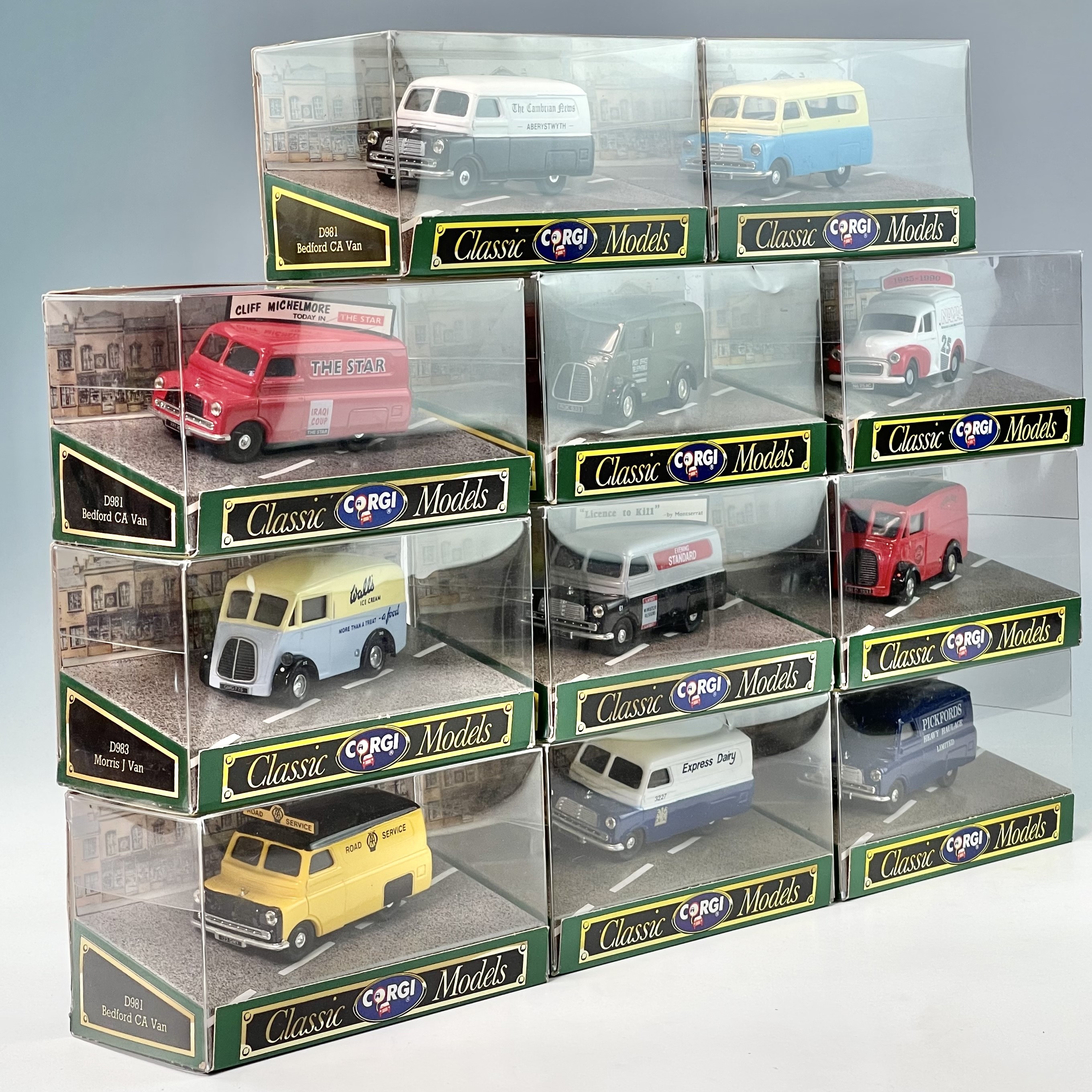 Lot 650 boxed Classic Die Cast Model Vans.