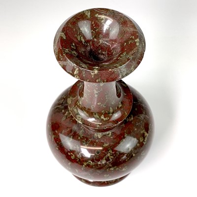Lot 230 - A serpentine vase height of 20cm together with...