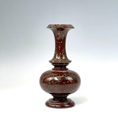 Lot 230 - A serpentine vase height of 20cm together with...