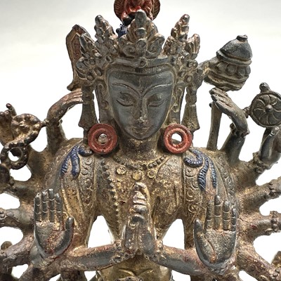 Lot 491 - A Sino-Tibetan gilt bronze figure of a...