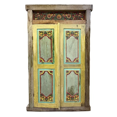 Lot 507 - A pair of South East Asian carved wood doors...