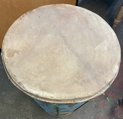 Lot 511 - A South East Asian painted wood drum,...