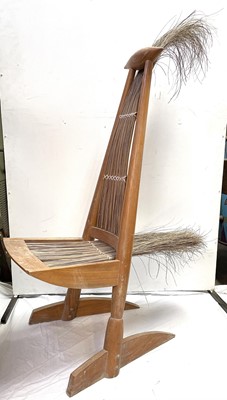 Lot 512 - A South East Asian hardwood chair, 20th...