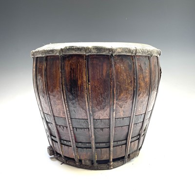 Lot 519 - A Balinese wooden drum, mid 20th century,...