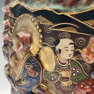 Lot 141 - A Japanese Satsuma pottery vase, circa 1920's,...