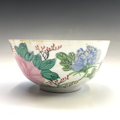 Lot 570 - A Chinese famille rose porcelain bowl, 18th...