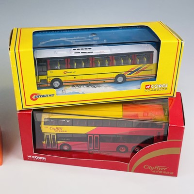 Lot 670 - Corgi Single and Double Deck Buses (x10). A...