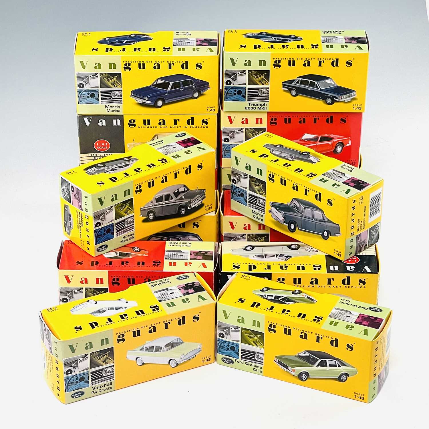 Lot 673 Vanguards Die Cast 143 Scale British Cars