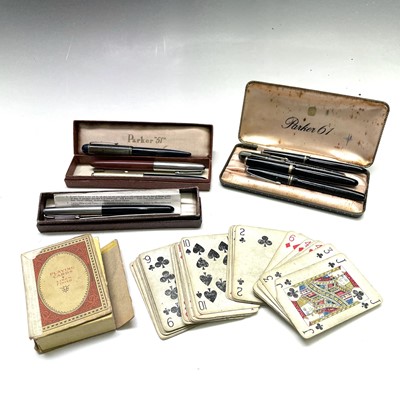Lot 137 - A collection of Parker and other pens,...