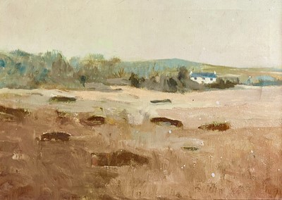 Lot 440 - John MILLER (1931-2002) Moorland Cottage Oil...