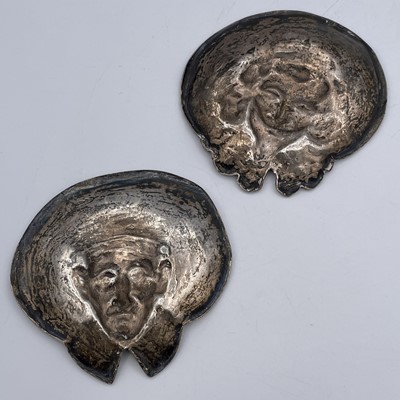 Lot 106 - A pair of Victorian silver novelty pin dishes...