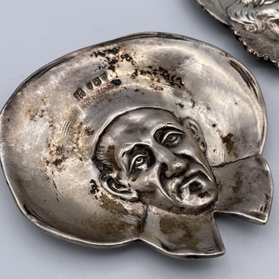 Lot 106 - A pair of Victorian silver novelty pin dishes...