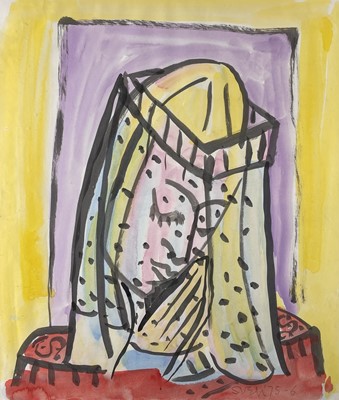 Lot 369 - Sven BERLIN (1911-1999) Veiled Portrait...