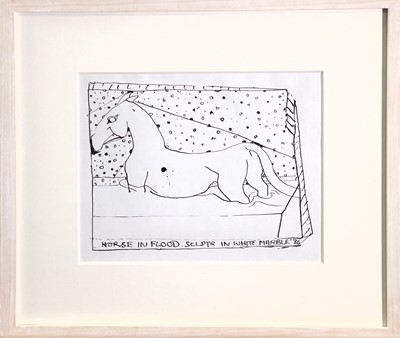 Lot 420 - Sven BERLIN (1911-1999) Horse in Flood,...