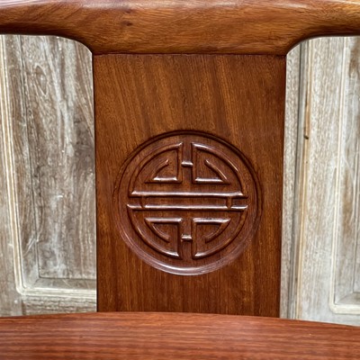Lot 589 - A Chinese reproduction hardwood extending...