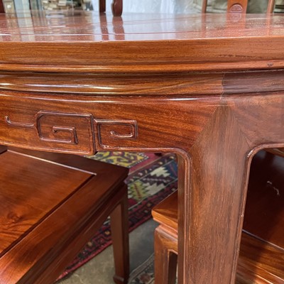 Lot 589 - A Chinese reproduction hardwood extending...