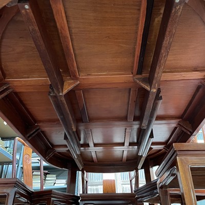 Lot 589 - A Chinese reproduction hardwood extending...